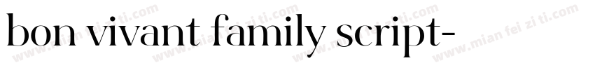 bon vivant family script字体转换